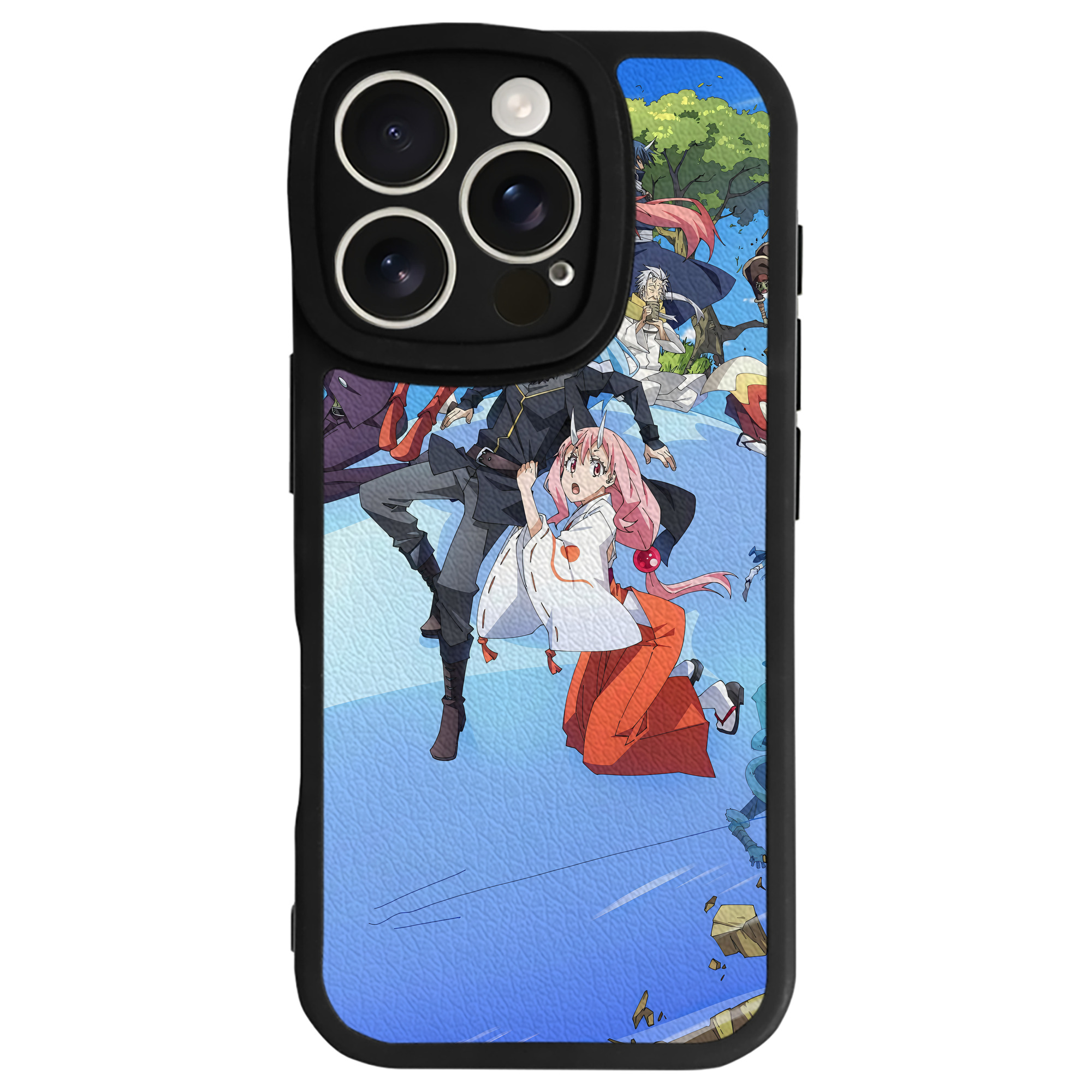 （画像用） 転スラ Regarding Reincarnated to Slime 【iPhone 16シリーズ対応】シリコンスマホケース（レザー調） 材質：シリコン